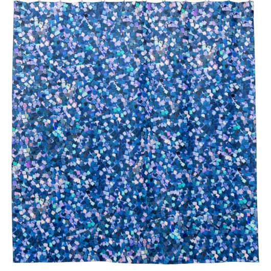 Blauwe glitterachtergrond. Achtergrond gevuld met  Douchegordijn (Voorkant)