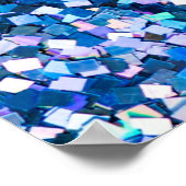 Blauwe glitterachtergrond. Achtergrond gevuld met Poster (Hoek)