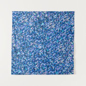 Blauwe glitterachtergrond. Achtergrond gevuld met Wandkleed (Voorkant (horizontaal))