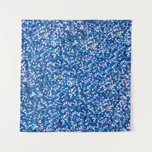 Blauwe glitterachtergrond. Achtergrond gevuld met Wandkleed (Voorkant (horizontaal))