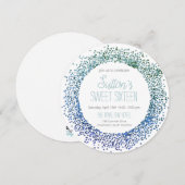 Blauwe glittercirkel kaart (Voorkant / Achterkant)