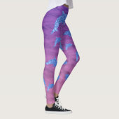 Blauwe glitterdolfijn in roze en Paars Zee Leggings (Rechts)