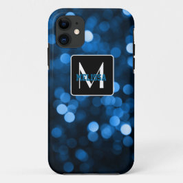 Blauwe glitterlichten - Personeel uw eigen Case-Mate iPhone Case