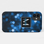 Blauwe glitterlichten - Personeel uw eigen Case-Mate iPhone Case (Achterkant (horizontaal))