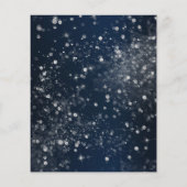 Blauwe Glitterlichten Trouwfoto Save the Date (Achterkant)