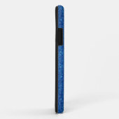 Blauwe glittermonogram geschenken Case-Mate iPhone case (Achterkant/rechts)