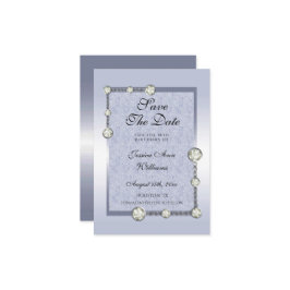 Blauwe glitters en diamantdecoratie op zaterdag save the date