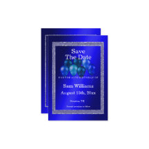 Blauwe glitters en vogelballonnen