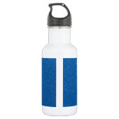 Blauwe Glitters, Glans, Glitterachtergrond Waterfles (Achterkant)