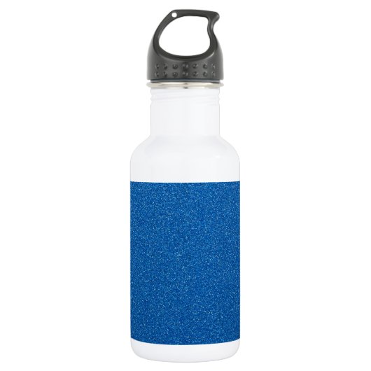 Blauwe Glitters, Glans, Glitterachtergrond Waterfles (Voorkant)