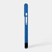 Blauwe Glitters, Glitter Achtergrond, Je Naam iPhone 16 Hoesje (Linkerkant)