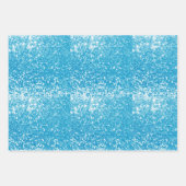 Blauwe Glitters Inpakpapier Vel (Voorkant 3)