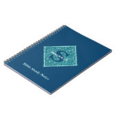 Blauwe Glitters Monogram Bible Studie Notitieboek (Linkerzijde)