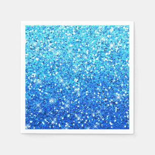Blauwe glitters Sparkles Texture Servet
