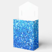 Blauwe Glitters Sparkles Textuur Bedankdoosjes (Geopend)