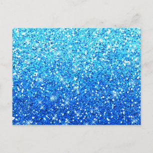 Blauwe Glitters Sparkles Textuur Briefkaart