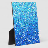 Blauwe Glitters Sparkles Textuur Fotoplaat (Zijkant)