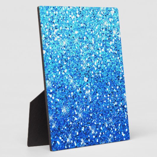 Blauwe Glitters Sparkles Textuur Fotoplaat (Zijkant)