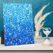 Blauwe Glitters Sparkles Textuur Fotoplaat (Zijkant)