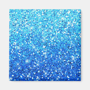 Blauwe Glitters Sparkles Textuur Magneet