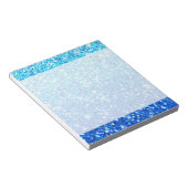 Blauwe Glitters Sparkles Textuur Notitieblok (Schuin)