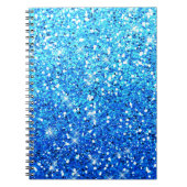 Blauwe Glitters Sparkles Textuur Notitieboek (Voorkant)