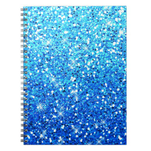 Blauwe Glitters Sparkles Textuur Notitieboek