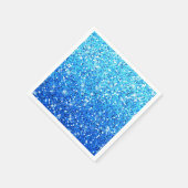 Blauwe Glitters Sparkles Textuur Servet (Hoek)