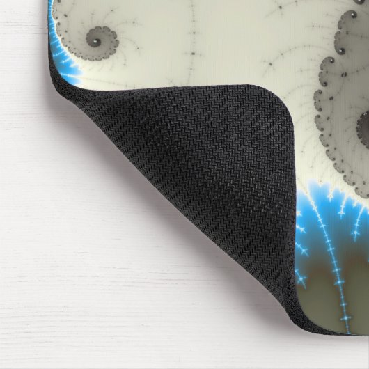 Blauwe gloed - Fractal Mousepad Muismat (Hoek)