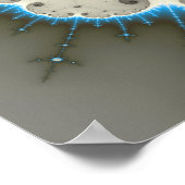 Blauwe gloed - Fractal Poster (Hoek)