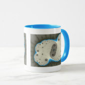 Blauwe gloed - Fractale Mok (Voorkant rechts)