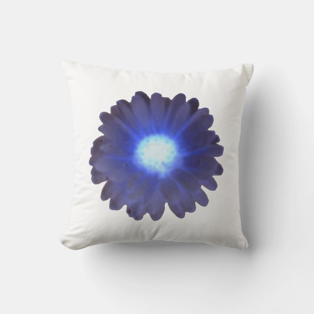 Blauwe gloed marigold Pillow Kussen (Voorkant)