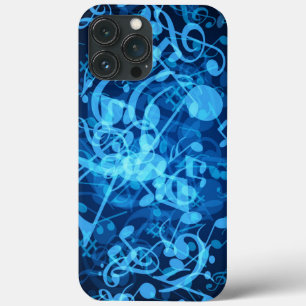 Blauwe gloed Muzieknoten Case-Mate iPhone Case