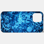 Blauwe gloed Muzieknoten Case-Mate iPhone Case (Achterkant (horizontaal))
