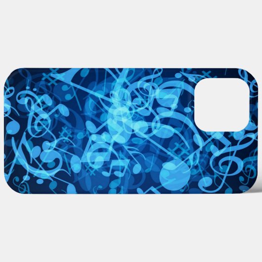 Blauwe gloed Muzieknoten Case-Mate iPhone Case (Achterkant (horizontaal))