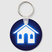 blauwe gloed thuis sleutelhanger (Voorkant)