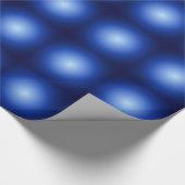 Blauwe gloeibalkbalken cadeaupapier (Hoek)