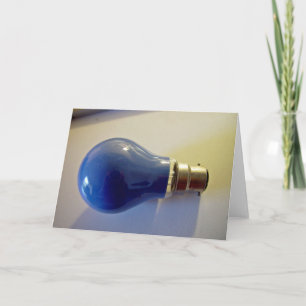 Blauwe gloeilamp met bajonetfitting kaart