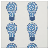 Blauwe gloeilamp stof (Swatch)