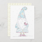 Blauwe gnoom - Single panel kerstkaart Notitiekaartje (Voorkant / Achterkant)