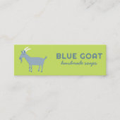 Blauwe GOAT-ambachtslieden Zeep Artisan Cute Boerd Mini Visitekaartje (Voorkant)