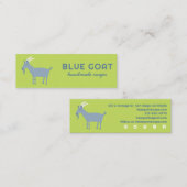 Blauwe GOAT-ambachtslieden Zeep Artisan Cute Boerd Mini Visitekaartje (Voorkant / Achterkant)