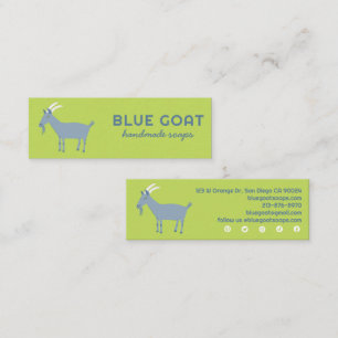 Blauwe GOAT-ambachtslieden Zeep Artisan Cute Boerd Mini Visitekaartje