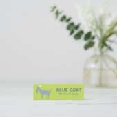 Blauwe GOAT-ambachtslieden Zeep Artisan Cute Boerd Mini Visitekaartje (Staand voorkant)
