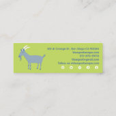 Blauwe GOAT-ambachtslieden Zeep Artisan Cute Boerd Mini Visitekaartje (Achterkant)