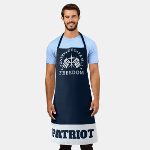 Blauwe God Familie Land Freedom Patriot Schort