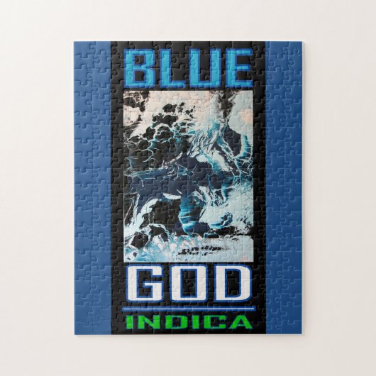 BLAUWE GOD INDICA LEGPUZZEL (Verticaal)