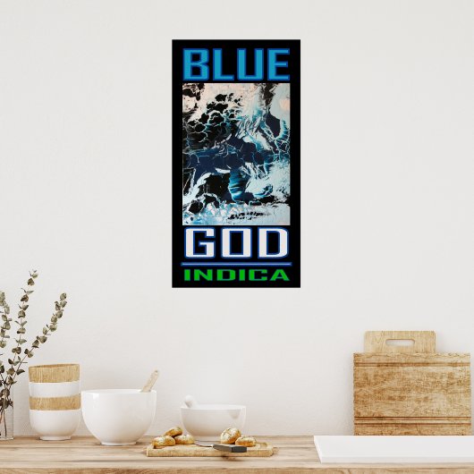 BLAUWE GOD INDICA POSTER (Keuken)