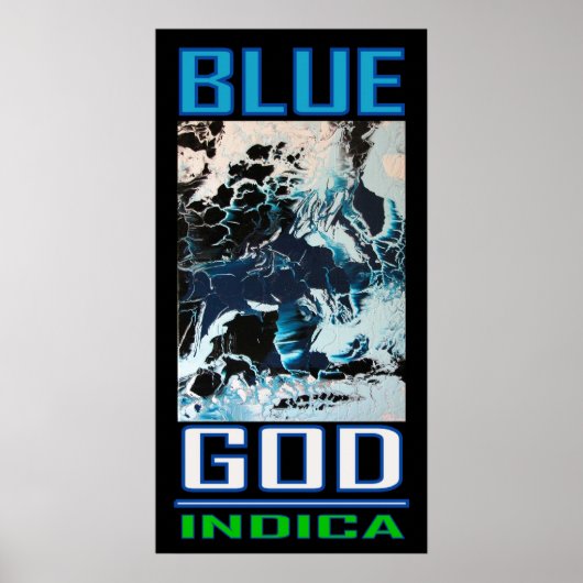 BLAUWE GOD INDICA POSTER (Voorkant)