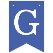 Blauwe God zegene 6 letters Naam doop Communie Vlaggetjes (Eerste vlag)